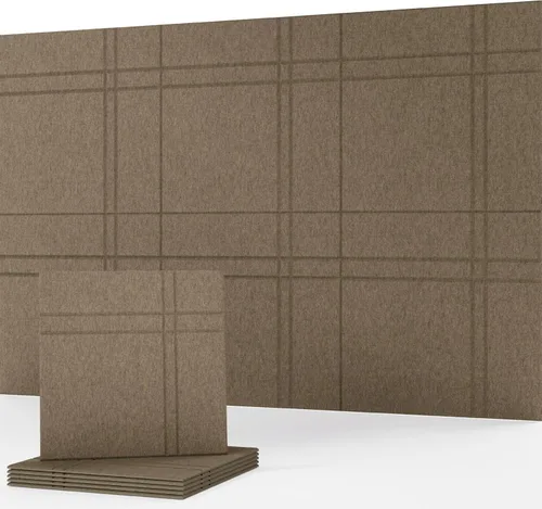 Vista 19 de Soundproofing Panels, Decorative Acoustic Wall Art, Sound Absorbing, 6 Pack Spatial Line