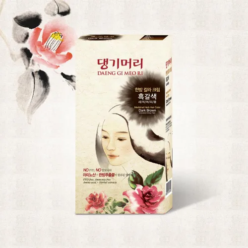 Vista 4 de Daeng Gi Meo Ri Crema de tinte para el cabello a base de hierbas, marrón oscuro, 5 onzas