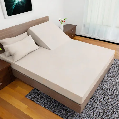 Vista 19 de Juego de sábanas Split King con 2 sábanas bajeras individuales XL, ropa de cama de 5 piezas, sin arrugas, resistente a la decoloración, microfibra
