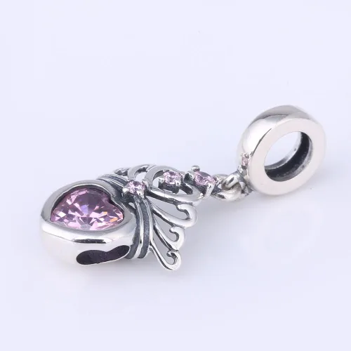 Vista 3 de Dijes de tortuga marina de plata de ley 925 para mascotas Pandora pulsera europea