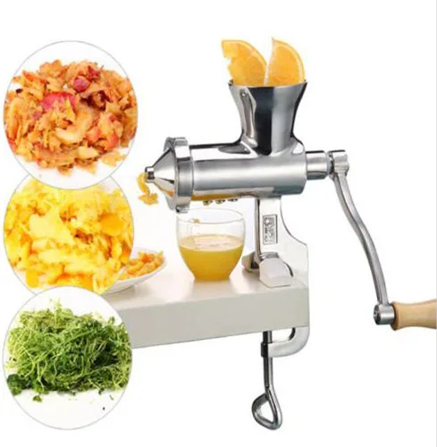 Vista 8 de Exprimidor manual de hierba de trigo Exprimidor de acero inoxidable Exprimidor de verduras y frutas Exprimidor de naranja limón Exprimidor de mano