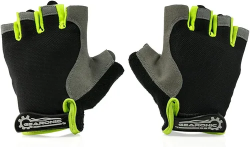 Vista 4 de GEARONIC Guantes de ciclismo para hombre guantes de bicicleta de montaña sin dedos para hombre guantes de bicicleta MTB guantes de bicicleta