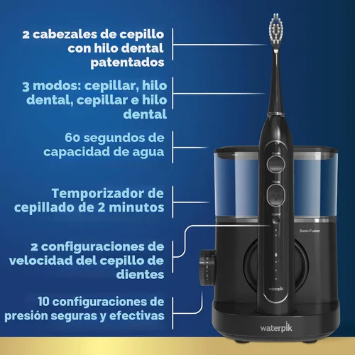 Vista 2 de Waterpik Sonic - Cepillo de dientes e irrigador dental profesional Fusion