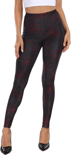 Vista 26 de HDE Leggings de entrenamiento de diseño moderno - Divertidos patrones estampados gráficos a la moda A. Rayas del arco iris