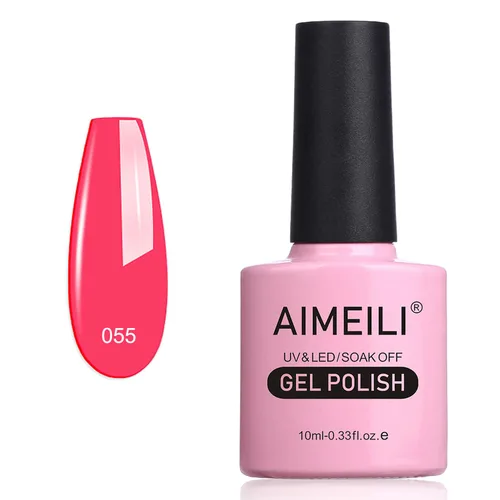 Vista 15 de AIMEILI Soak Off U V LED Esmalte de uñas de gel negro, sin hema, libre de crueldad, arte de uñas vegano, Blackpool (007) 0.3 fl oz