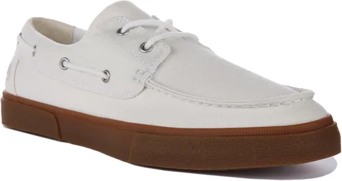Vista 2 de Timberland Zapato náutico Union Wharf 2.0 Ek+ de 2 ojales para hombre Lienzo Blanco