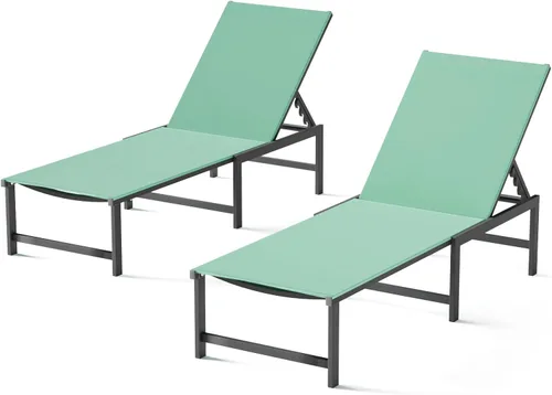 Vista 9 de Tumbona de aluminio para patio al aire libre, gris