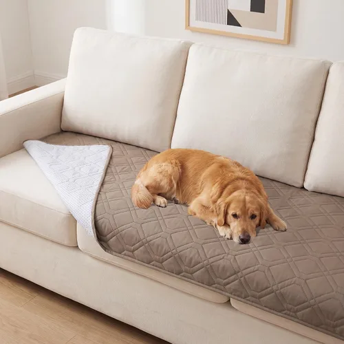 Vista 8 de Manta impermeable para perro, funda de cama para mascotas, para muebles, cama, sofá, sofá biplaza con respaldo antideslizante