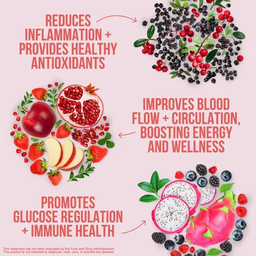 Vista 2 de NAKED Reds Superfood Powder - Mezcla de polvo de frutas de polifenol saludable y energizante, sin rellenos, sin aditivos, vegano, sin OMG, sin