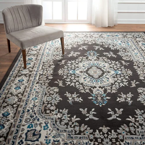 Vista 10 de Home Dynamix Premium Sakarya - Alfombra tradicional con borde de medallón, color azul campo, 9 pies 2 pulgadas x 12 pies 5 pulgadas, rectangular