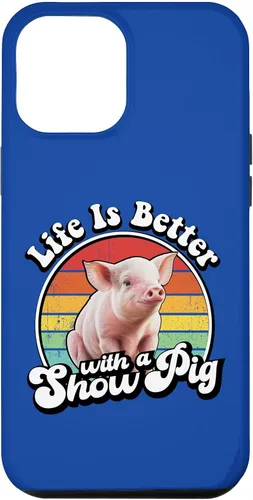 Vista 26 de Mens Womens Retro Vintage Life is Better Cute Show Pig Lover Case for iPhone 17