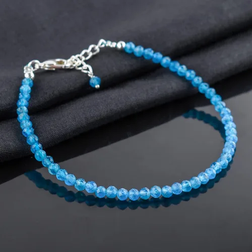 Vista 17 de Yanara Stone Bracelets For Women Beads Dainty Gemstones Jewelry for Women Birthstone, Chakra Energy Healing Crystals, Silver Plated Chain 8 inch