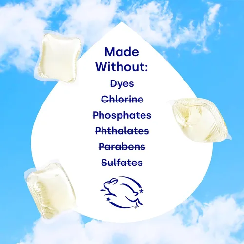 Vista 5 de Dropps Cápsulas de detergente para ropa a base de biológicas Odor & Stain Crisp Breeze HE compatibles con ropa fresca, suministros de jabón