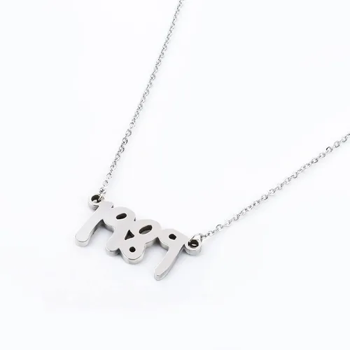 Vista 8 de pddstance Collar de plata 1989, colgante de patrón de álbum de cantante de reputación, regalo para fanáticos de la música