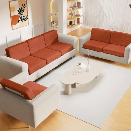 Vista 84 de hyha Fundas impermeables para sofá seccional, fundas de cojín Beige