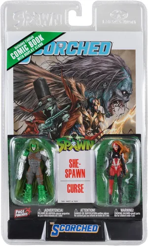 Vista 9 de McFarlane Toys - Spawn Page Punchers 2pk She Spawn and Curse Figuras de acción de 3 pulgadas con cómic