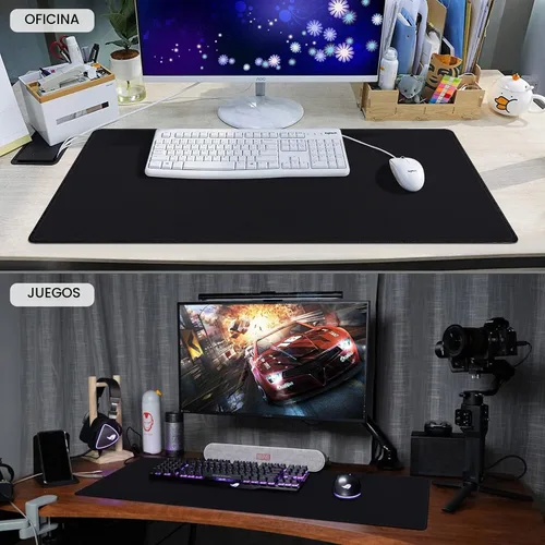 Vista 7 de Canjoy Alfombrilla para Mouse de Juegos (31.5x15.7 pulgadas) 3mm de Grosor XX-Grande Alfombrilla Extendida para Teclado de Computadora Completa