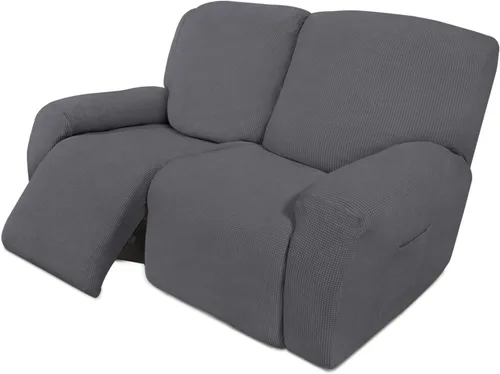 Vista 21 de Easy-Going Funda Elástica para Sofá Reclinable Cobertor de Sofá 4 Piezas Protector de Muebles Sofá Suave con Fondo Elástico Poliéster Spandex Tela