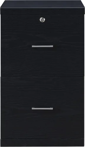 Vista 8 de OSP Home Furnishings Alpine Archivador de 2 cajones con cajón superior de bloqueo y sistema de fijación de bloqueo, vertical, negro