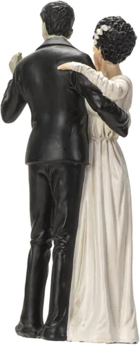 Vista 2 de Pacific Giftware Frank and Bride Dancing Figurine, estatua gótica coleccionable de Frankenstein, 5.25 x 5 x 12 pulgadas