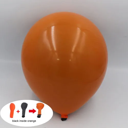 Vista 9 de Kit de arco de guirnalda de globos de color naranja quemado, globos de doble relleno naranja y negro para otoño, Acción de Gracias, otoño
