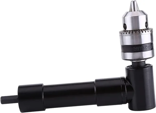 Vista 8 de Adaptador de taladro de ángulo recto Extensión de mandril de vástago hexagonal de 90 grados 0.315 in para taladros eléctricos