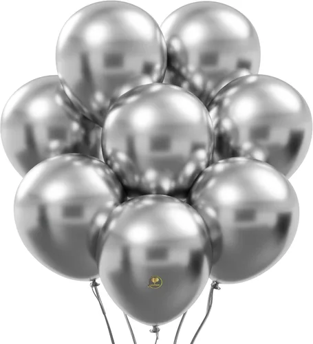 Vista 24 de AFTERLOON® - Mini globos de látex de goma natural, 50 unidades, color amarillo albaricoque, de 5 pulgadas, sin plástico, alternativo, color mate