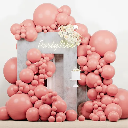 Vista 18 de PartyWoo - Globos nude de 140 piezas en diferentes tamaños de 18, 12, 10, 5 pulgadas, kit de arco de globos de color neutro y melocotón estilo boho