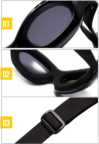 Vista 6 de Gafas de seguridad para motocicleta, gafas de motocross clásicas retro KG13