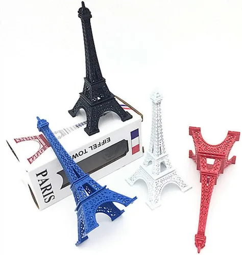 Vista 4 de AOLI Estatuas de estilo de la Torre Eiffel de París de Francia, modelo Landscrape, escultura (12.6 in, 3 colores)