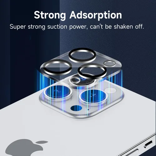 Vista 7 de Protector de pantalla 6 en 1 para iPhone 15 Pro Max, paquete de 2 protectores de pantalla trasera para 15 Pro Max con 2 protectores de lente
