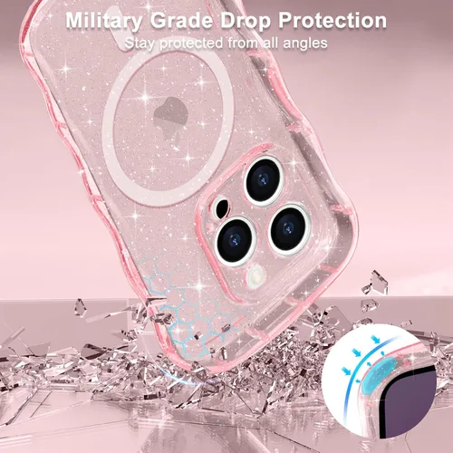 Vista 150 de Pepmune Funda magnética para iPhone 17 Pro Max, color rosa