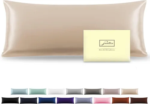 Vista 19 de Funda de almohada de seda para cabello y piel, suave, transpirable y resistente, funda de almohada de seda de tamaño Queen, fundas de almohada