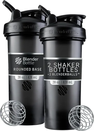Vista 12 de BlenderBottle Classic V2 - Botella agitadora de plástico de 28 onzas, los colores pueden variar, paquete de 2