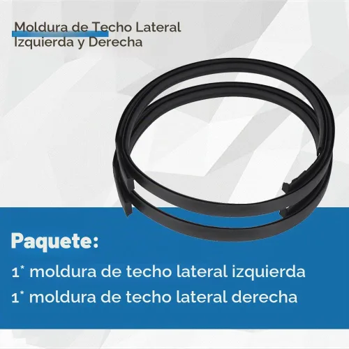 Vista 5 de Moldura de techo lateral izquierdo y derecho negro para Toyota Corolla 2009-2013