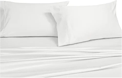 Vista 9 de Royal Hotel Bedding Sábanas de 3 piezas de algodón suave, juego de sábanas de 340 hilos, sábana de 100% algodón sólido, tejido satinado, bolsillo