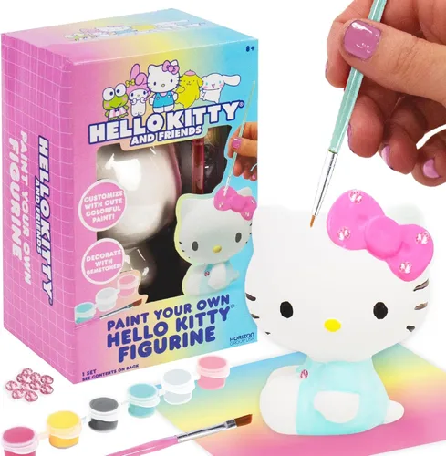 Vista 13 de Horizon Group USA Pinta tu propio kit de figuras, proyecto de arte de bricolaje para niños, Hello Kitty y amigos, mediano (paquete de 4)