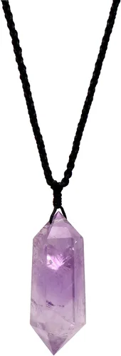 Vista 14 de Collar grande de cristal curativo de 2 pulgadas, colgante mineral natural con cordón ajustable