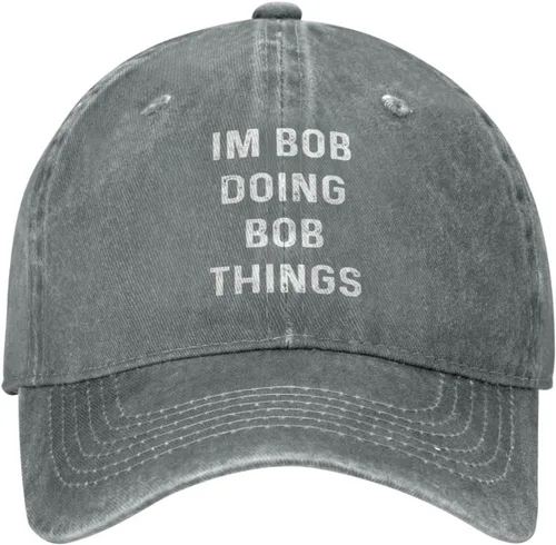 Vista 15 de Im Bob Doing Bob Things - Sombrero de camionero para hombre, sombrero de malla vintage para verano