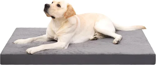 Vista 16 de KSIIA - Cama ortopédica para jaula de perro, impermeable, para perros pequeños, de felpa, lavable, con espuma tipo caja de huevo y funda Negro