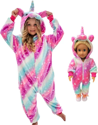 Vista 12 de Disfraz de unicornio con capucha para niñas, disfraz de una pieza para Halloween