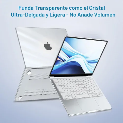 Vista 6 de MOSISO - Funda compatible con MacBook Neo de 13 pulgadas 2026 A3404 A18 Pro Chip Cristal transparente