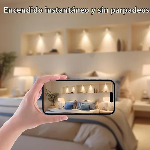 Vista 6 de Lepro Bombilla LED GU10 regulable, bombillas halógenas equivalentes a 50 W, 5.5 W, 3000 K, repuesto de luz cálida suave para iluminación de riel