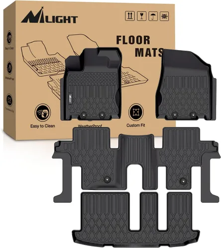 Vista 8 de Nilight Alfombrillas TPE para Nissan Altima 2007 2008 2009 2010 2011 2012 para todo tipo de clima, ajuste personalizado, forros de piso resistentes