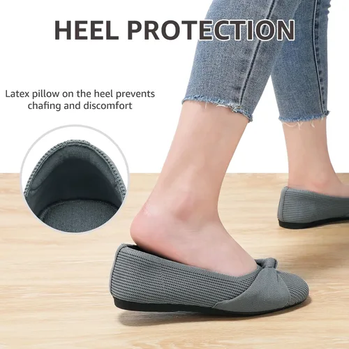 Vista 6 de Zapatos planos cómodos y lavables para mujer, estilo bailarina, casuales