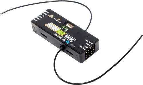 Vista 3 de FrSky Archer Plus SR8 Receptor de 3 ejes Gyro & Accelerometer Access & D16 Compatible Anti-RF Interferencia 8 PWM + 24 SBUS FBUS Telemetría Black
