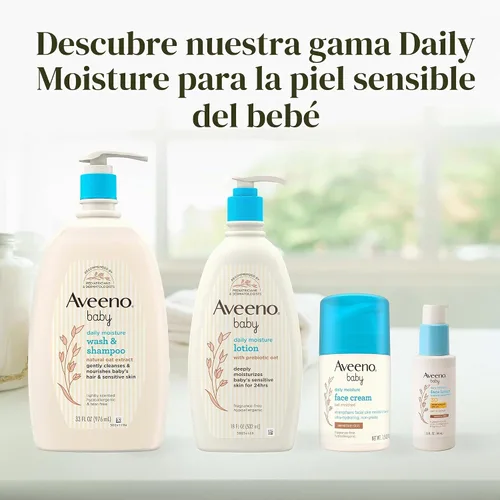 Vista 8 de Aveeno Baby Daily Moisture Body Wash & Shampoo with Oat Extract, 33 fl. oz