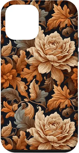 Vista 16 de Warm Colors of Autumn Stylish Design - Fall Flowers Pattern Case for iPhone 16