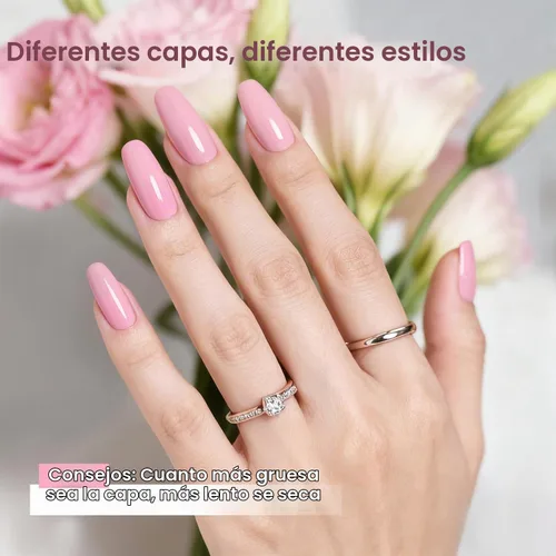 Vista 7 de OpenLive Esmalte de uñas rosa bebé de 0.6 fl oz, esmalte de uñas de gran volumen de secado rápido, brillo de larga duración, uñas de los pies, arte