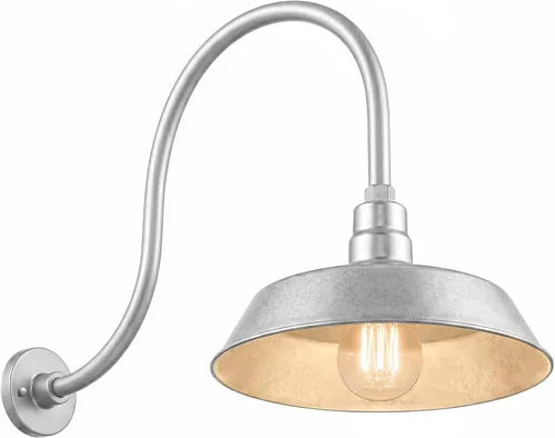 Vista 13 de 14 pulgadas. RLM Warehouse - Pantalla con brazo de cuello de cisne y bombilla Led A19 5000K de 9W
